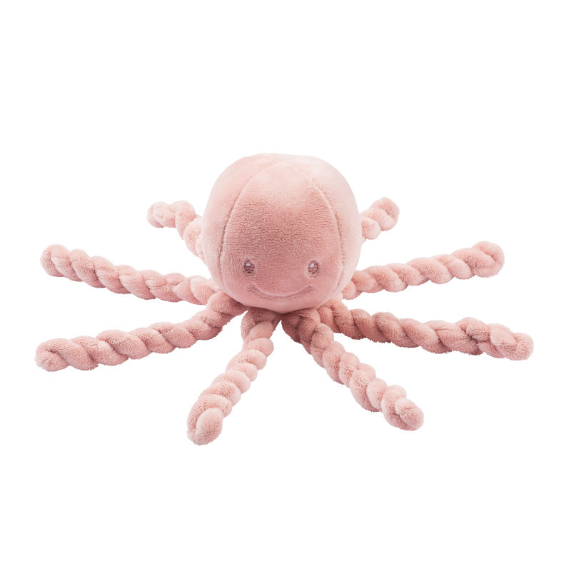  octopus pieuvre peluche vieux rose 20 cm 